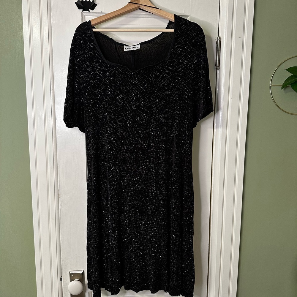 Vintage 90s glitter sparkly stretchy dress